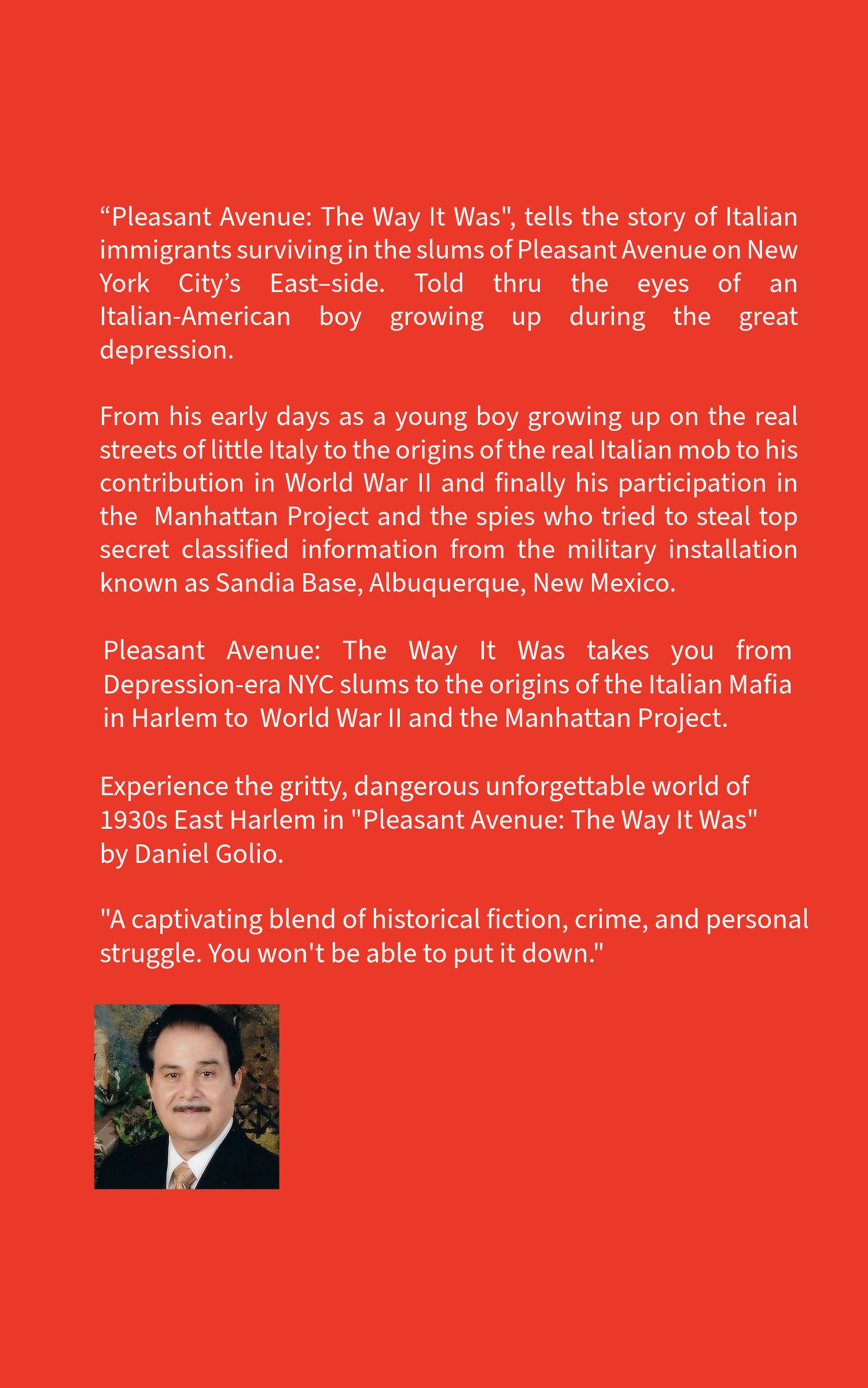 Pleasant Avenue: The Way It Was - availble in paperback and Ebook